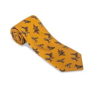 R Hanauer Yellow Brookside Ducks Necktie Mens